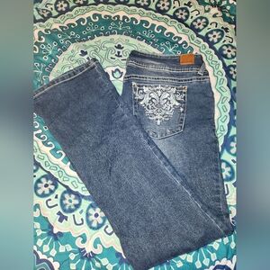 WallFlower Blue Embroidered Jeans